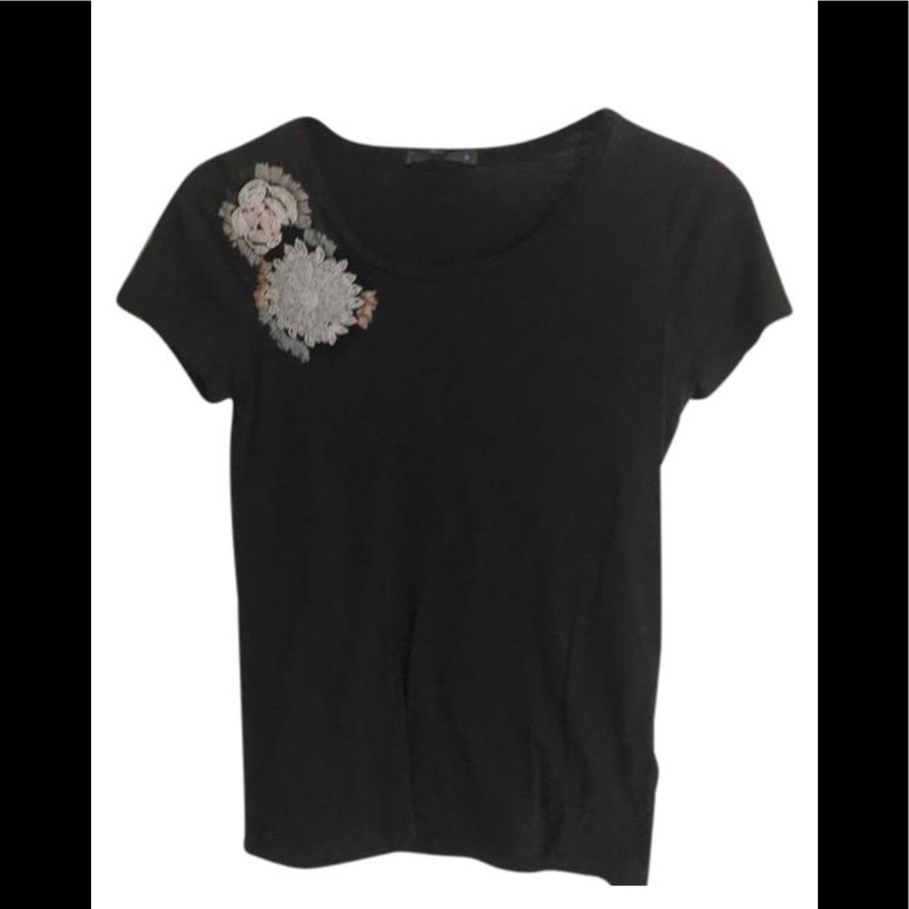 J Crew Tee with floral accent